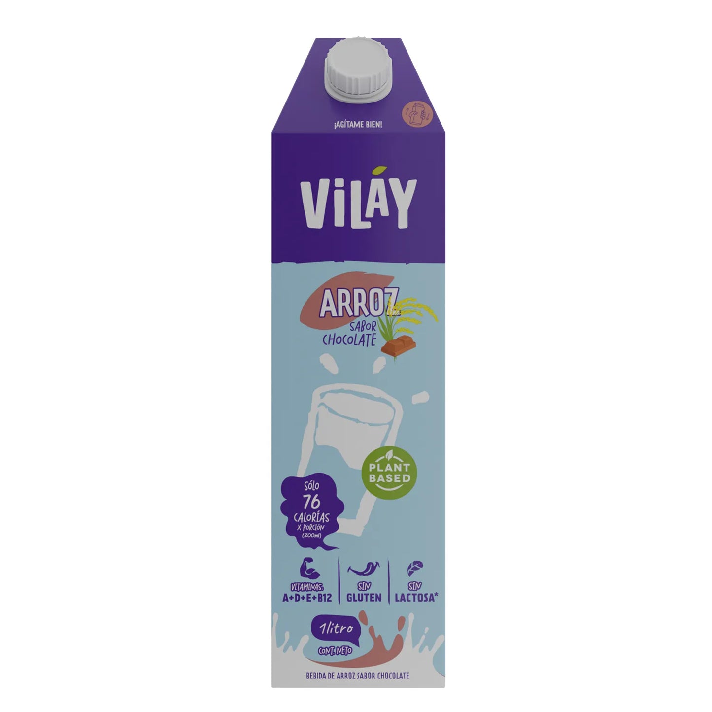 BEBIDA DE ARROZ CHOCOLATE VILAY 1 LITRO 12 UNIDS