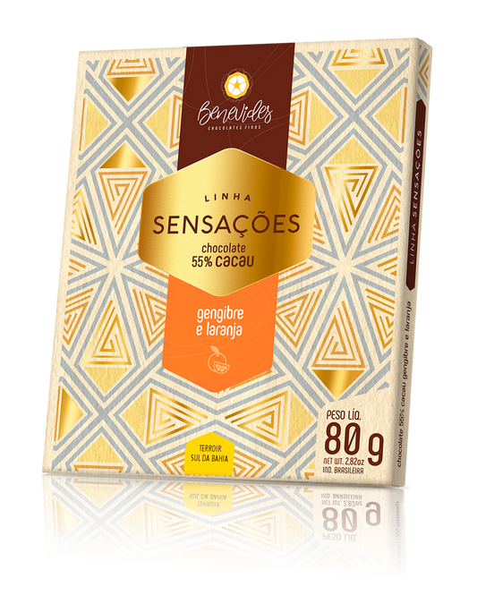 CHOCOLATE BEAN TO BAR 55% CON NARANJA JENGIBRE BENEVIDES