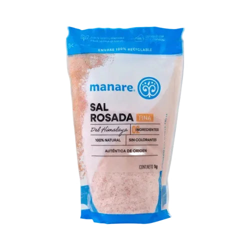 SAL ROSADA DEL HIMALAYA FINA MANARE 1 KG  6 UNIDS
