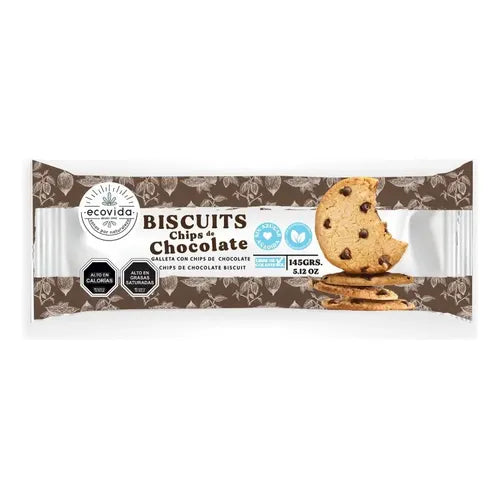 BISCUIT CHIPS CHOCOLATE ECOVIDA 24 UNIDS 145 GRS