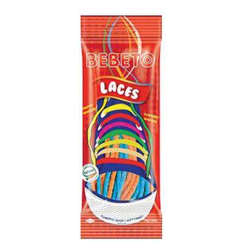 BEBETO LACES FRAMBUESA MANDARINA 900 GRS  75 GRS 12 UNIDS