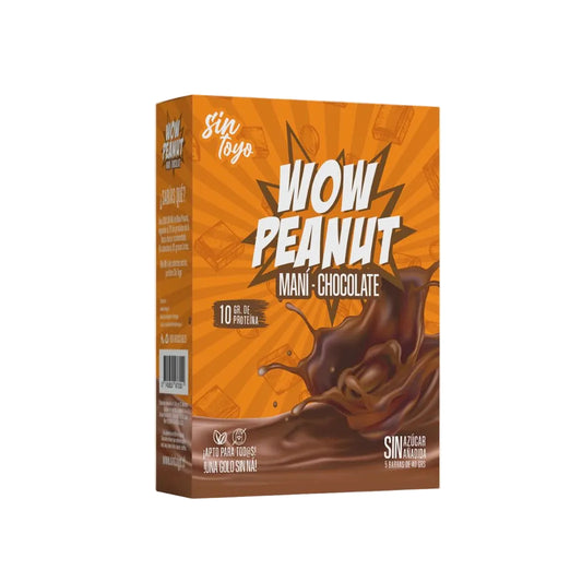 WOW PEANUT BARRA MANÍ CHOCOLATE SIN TOYO 5 UNIDS 40 GRS