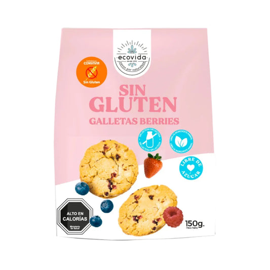 SIN GLUTEN DULCE BERRIES ECOVIDA 14 UNIDS 150 GRS