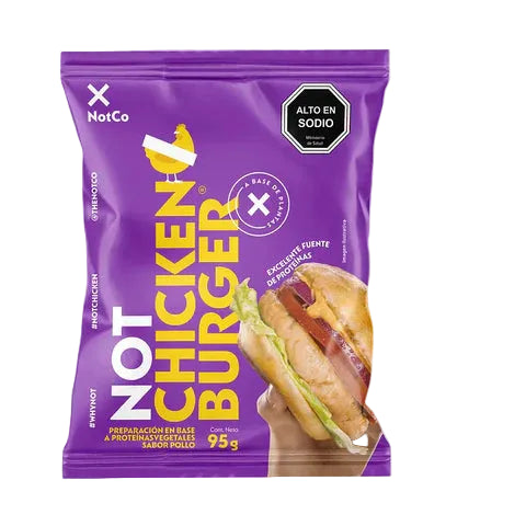 NOTCO NOT CHICKEN BURGER 95 GRS 40 UNIDS