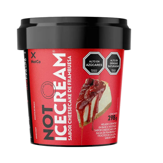 NOTCO NOT ICECREAM CHEESECAKE DE FRAMBUESA 298 GRS 8 UNIDS