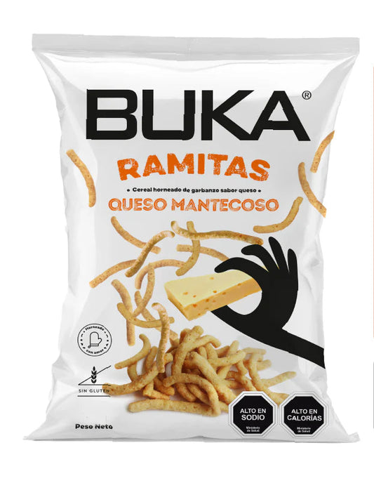 RAMITAS GARBANZO SABOR QUESO MANTECOSO BUKA 35 GRS 30 UNIDS