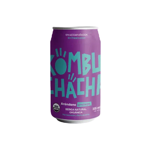 KOMBUCHACHA CERO ARÁNDANO LATA 350 ML 24 UNIDS