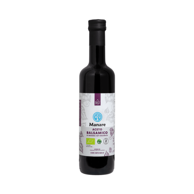 ACETO BALSAMICO ORGÁNICO MANARE 500 ML 6 UNIDS