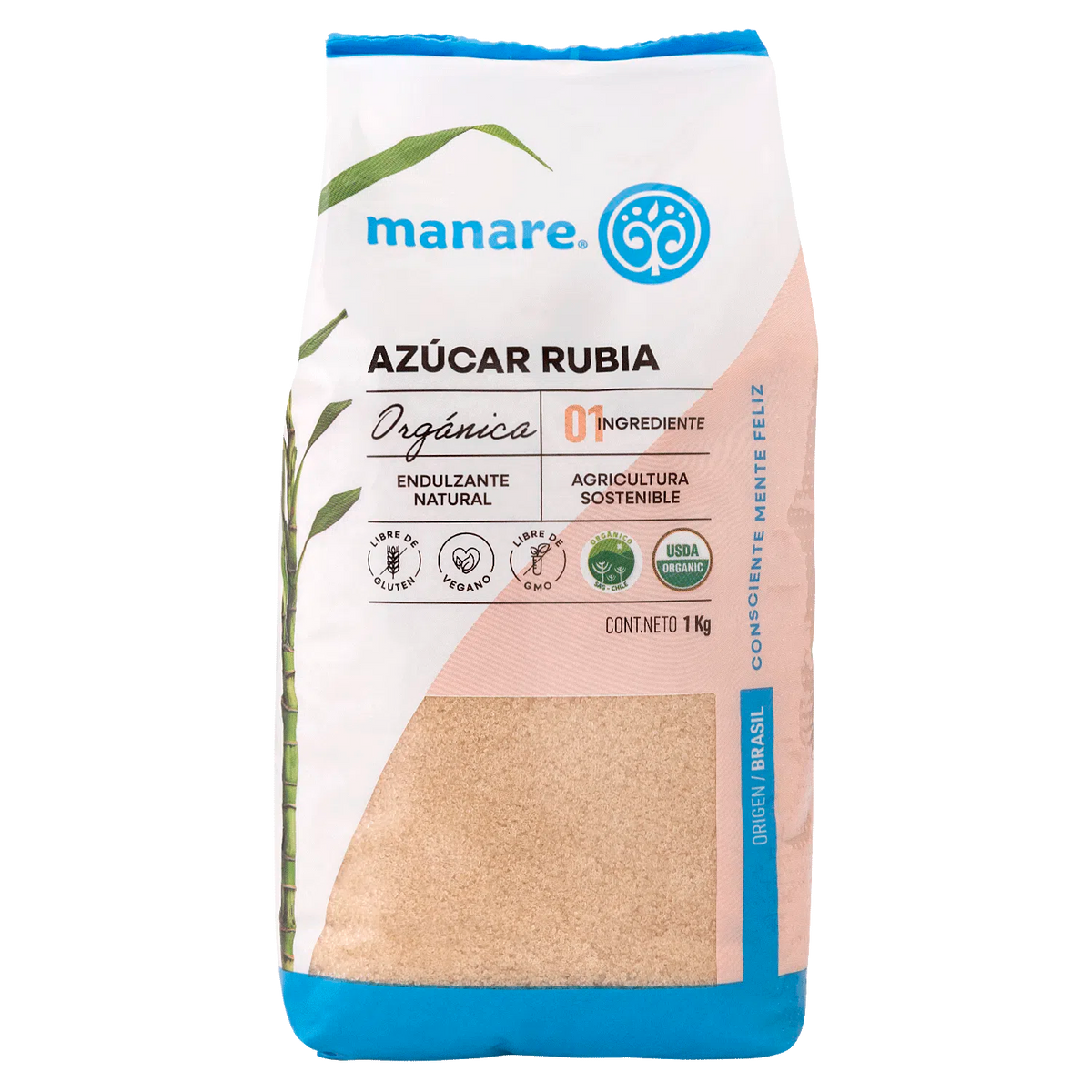Azúcar Rubia Orgánica (1Kg) Manare
