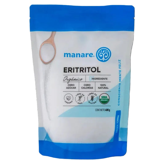 ERITRITOL ORGÁNICO MANARE 400 GRS 6 UNIDS