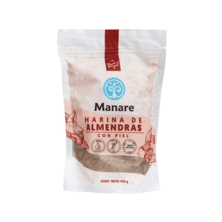HARINA ALMENDRAS CON PIEL MANARE 400 GRS 3 UNIDS