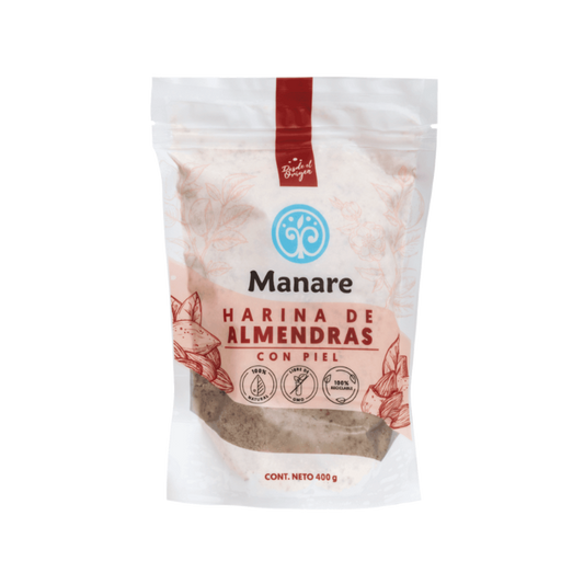 HARINA ALMENDRAS CON PIEL MANARE 400 GRS 3 UNIDS