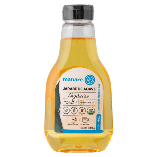 JARABE DE AGAVE ORGANICO MANARE 330 GRS  6 UNIDS