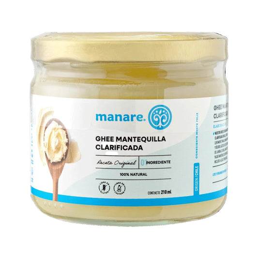 GHEE MANTEQUILLA CLARIFICADA MANARE 210ML 6 UNIDS