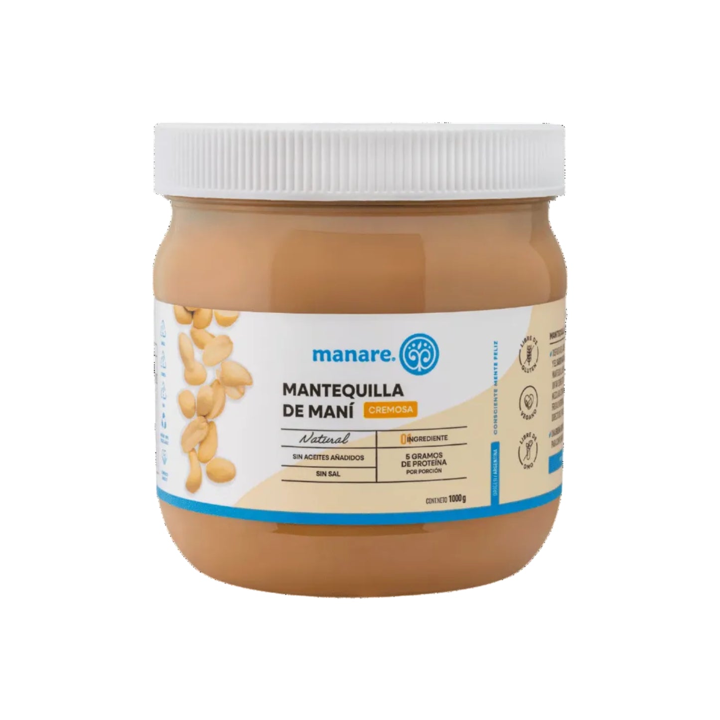 MANTEQUILLA DE MANI MANARE 1 KG