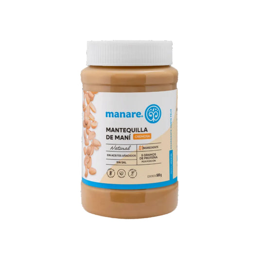 MANTEQUILLA DE MANI MANARE 250 GRS X 6 UNIDS