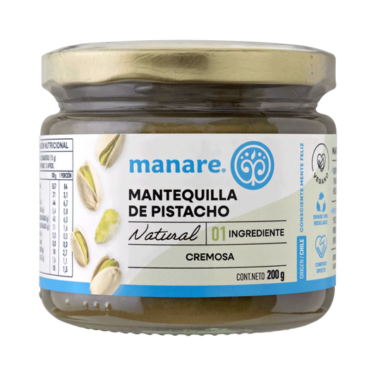 MANTEQUILLA DE PISTACHO MANARE 200 GRS 6 UNIDS