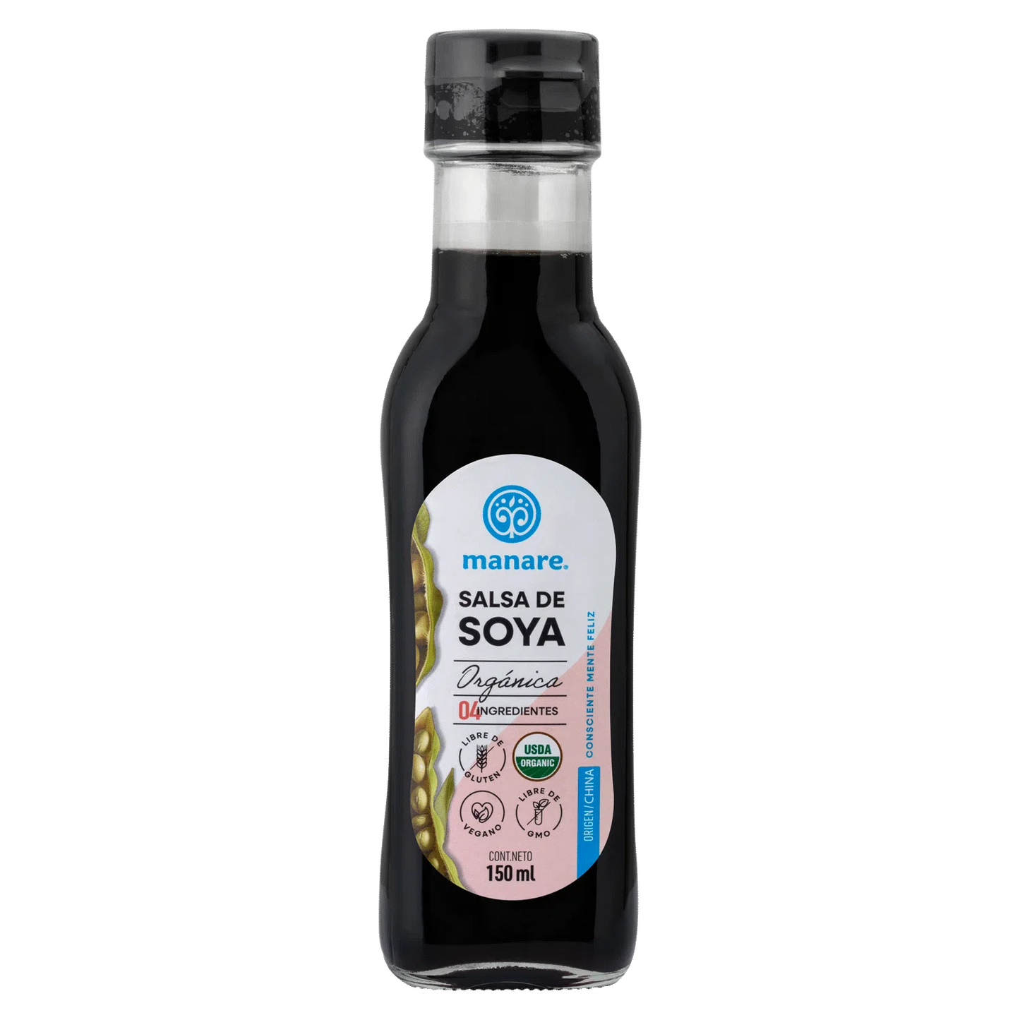 SALSA DE SOYA ORGÁNICA MANARE 150 ML 12 UNIDS