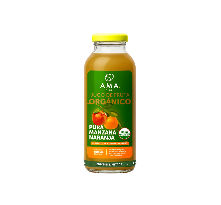 JUGO AMA MANZANA NARANJA ORGÁNICO 300 ML 12 UNIDS