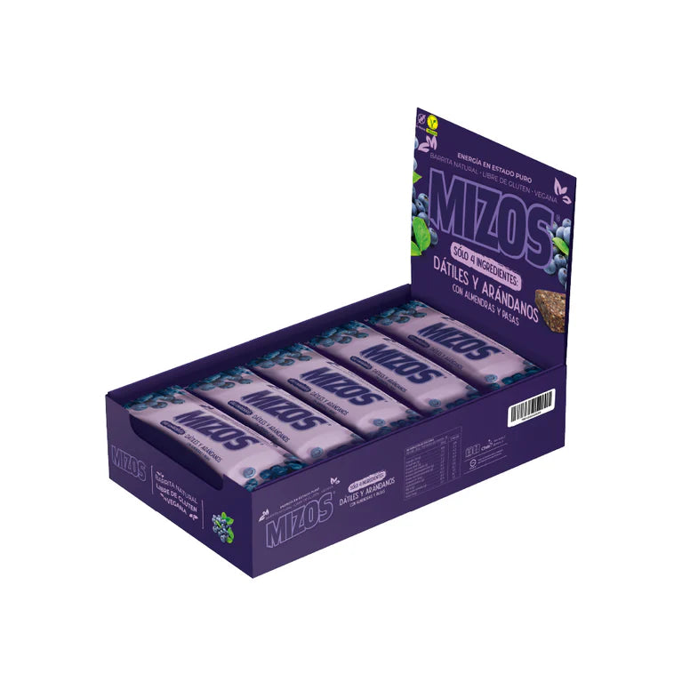 BARRITA NATURAL ARÁNDANO MIZOS 35 GRS 18 UNIDS