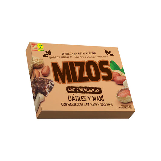 BARRITA NATURAL MANí MIZOS 35 GRS 4 UNIDS