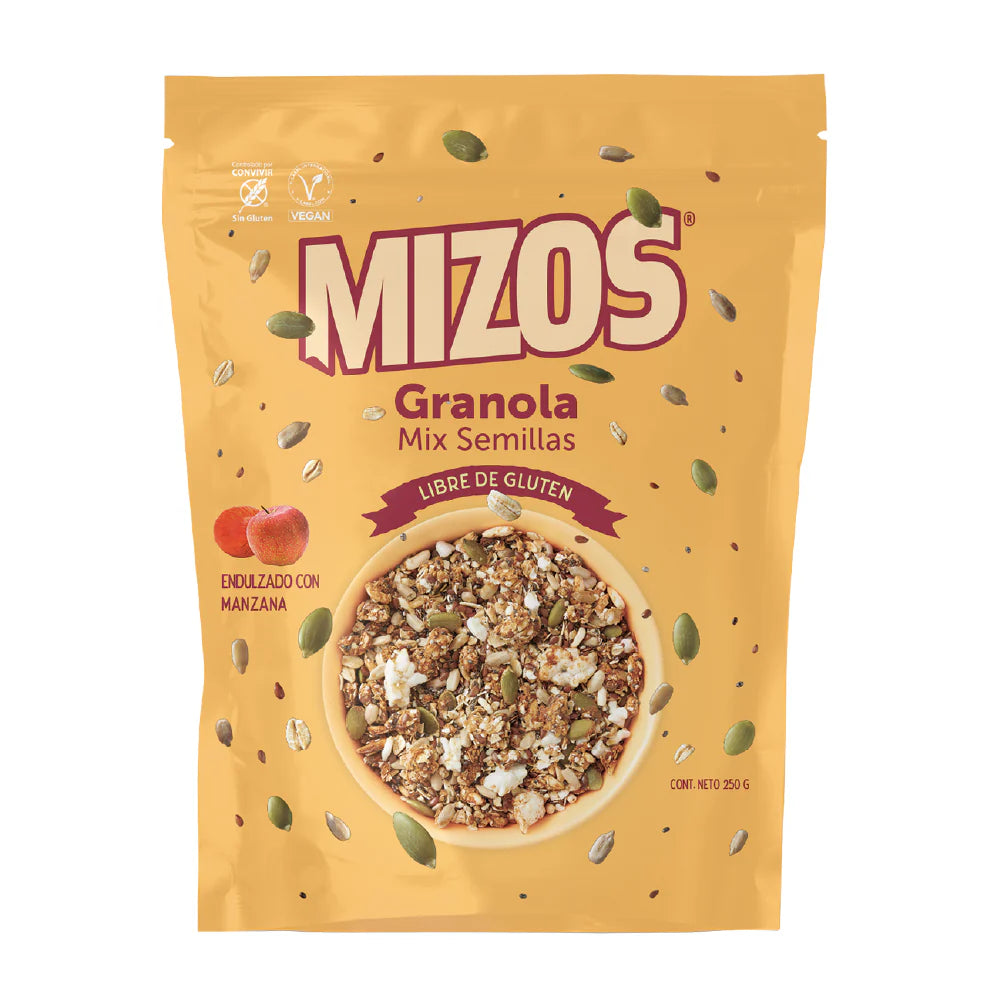 GRANOLA MIZOS MIX SEMILLAS 250 GRS 12 UNIDS