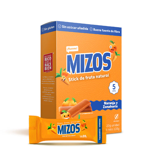 STICK DE NARANJA ZANAHORIA MIZOS 20 GRS 5 UNIDS
