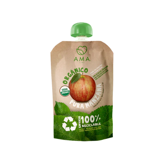 PURÉ AMA MANZANA ORGÁNICO 90 GRS 32 UNIDS