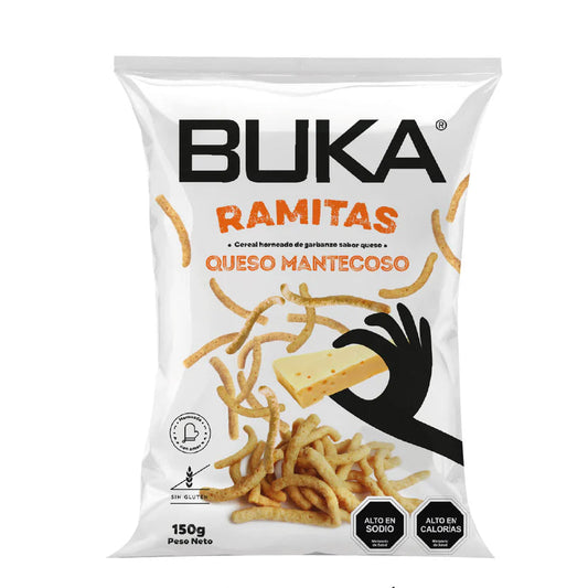 RAMITAS GARBANZO SABOR QUESO MANTECOSO BUKA 150 GRS 16 UNIDS