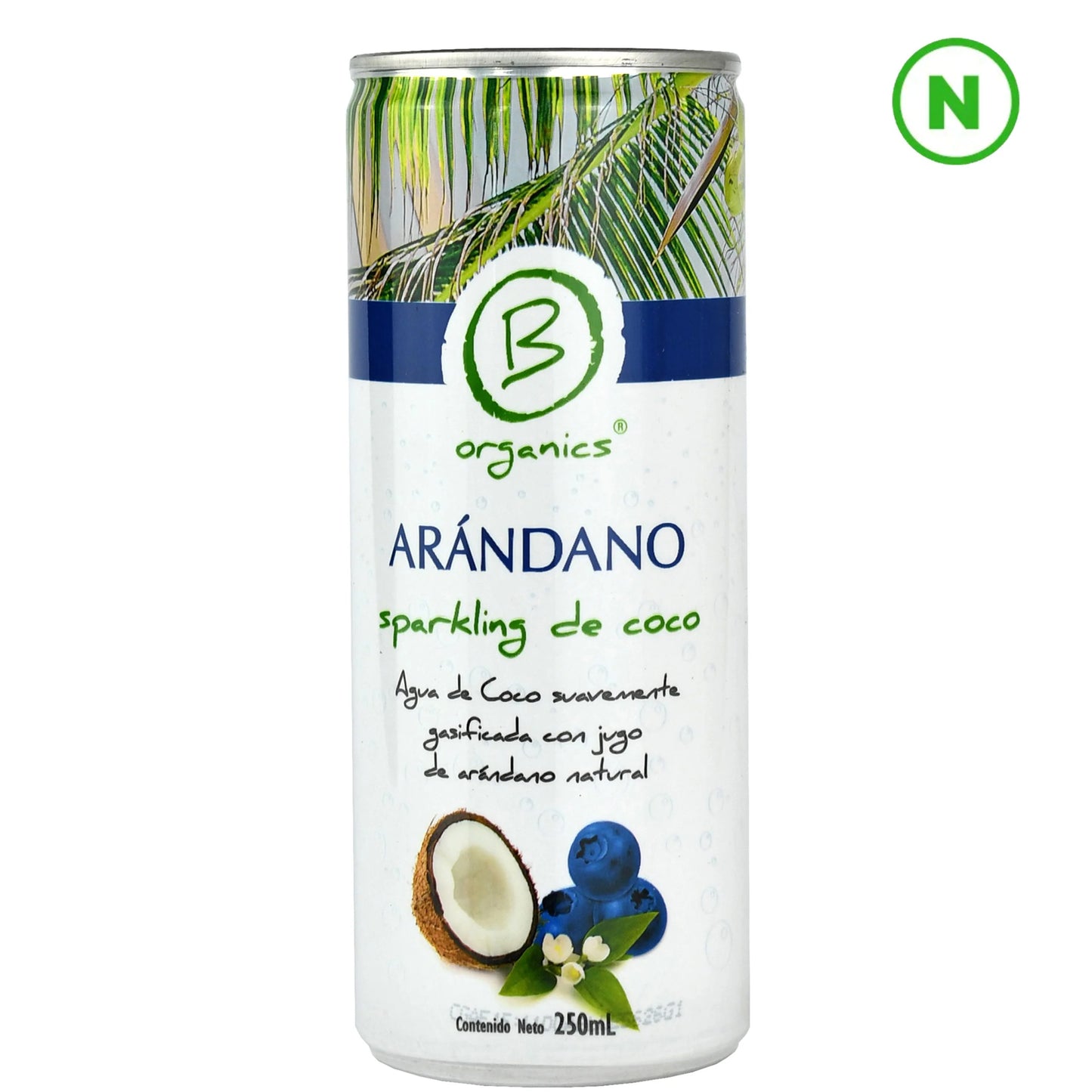 SPARKLING DE COCO ARÁNDANO BE ORGANICS 250 ML 24 UNIDS