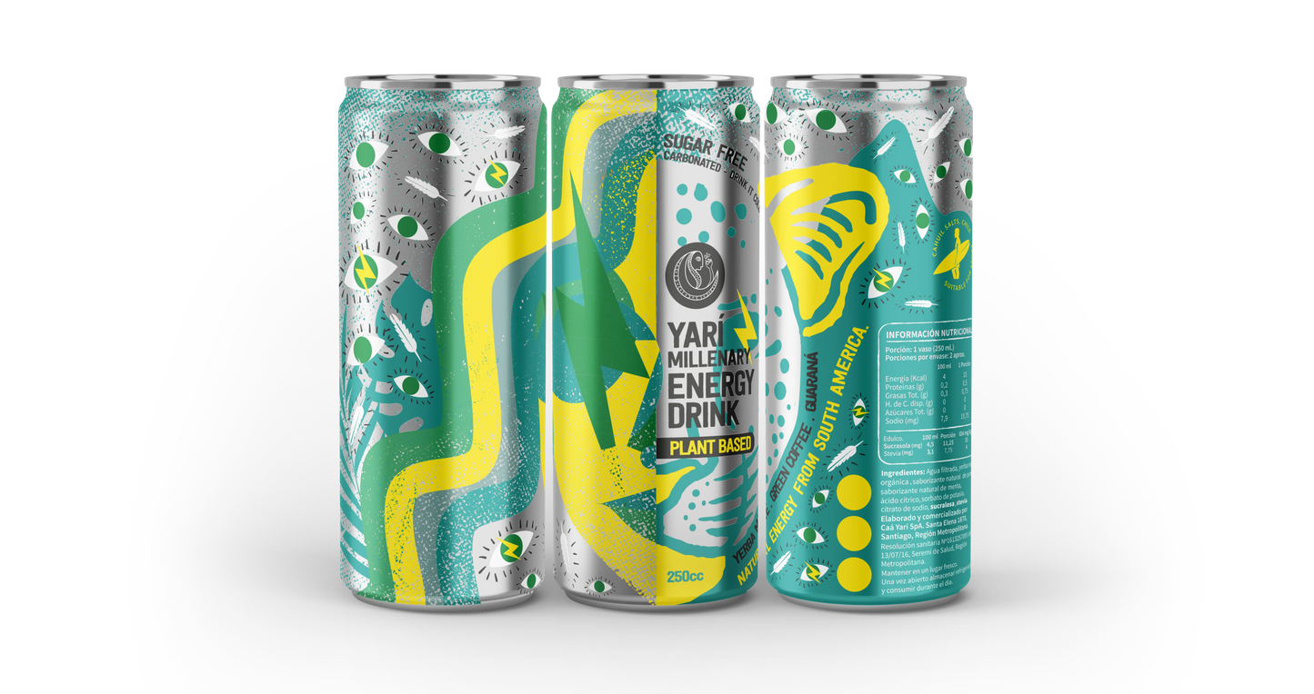 ENERGETICA YARI PLANT BASED CON STEVIA 250 ML  12 UNIDS