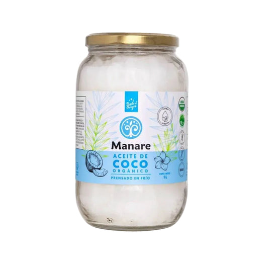ACEITE DE COCO ORGÁNICO MANARE 1 LT 6 UNIDS