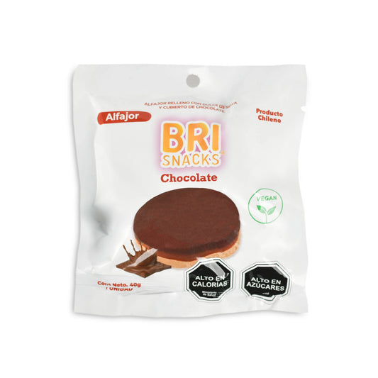 ALFAJOR CHOCOLATE  BRISNACKS 40 GRS 15 UNIDS