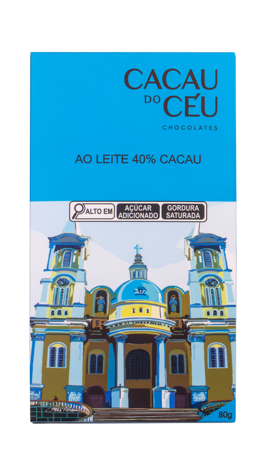 CHOCOLATE BEAN TO BAR 40% CACAU DO CEU - CON LECHE