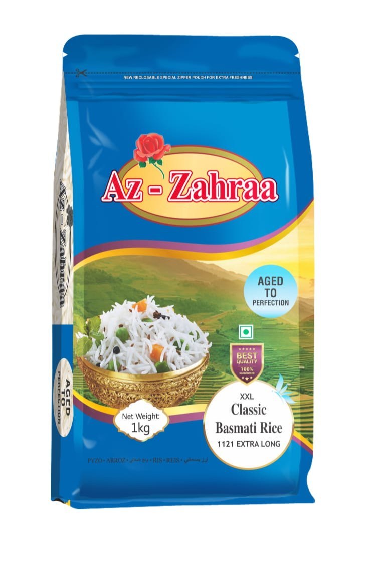 ARROZ BASMATI AZ-ZAHRAA 1 KG 20 UNIDS