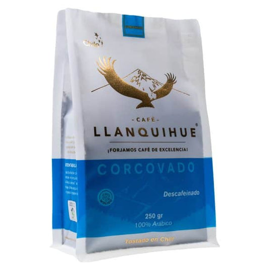 CAFÉ MOLIDO LLANQUIHUE CORCOVADO DESCAFEINADO 250 GRS