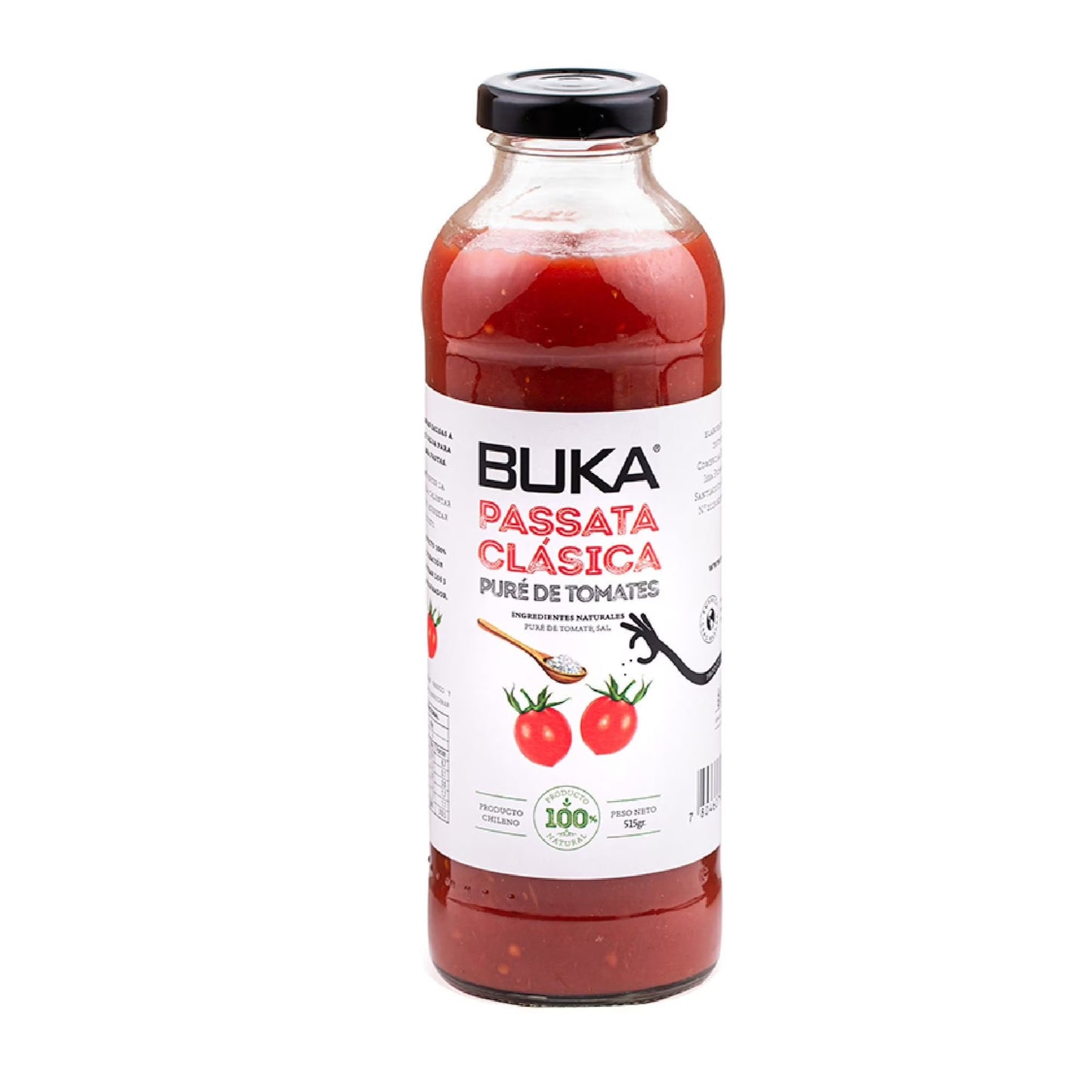 SALSA TOMATE ALBAHACA BUKA 515 GRS  12 UNIDS