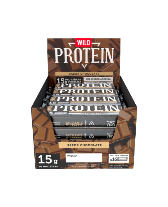 Booz.cl: Barritas Protein Wild Foods Chocolate 16 Unidades