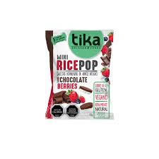 TIKA MINI RICE POP CHOCOLATE BERRIES 22 GRS 18 UNIDS
