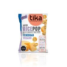 TIKA MINI RICE POP CHEDDAR VEGANO 15 GRS 18 UNIDS