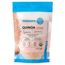 QUINOA BLANCA ORGANICA MANARE 400 GRS 4 UNIDS