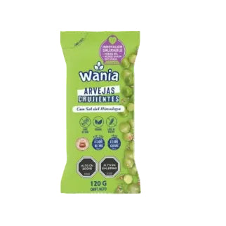 ARVEJA CRUJIENTES CON SAL WANIA 120 GRS 24 UNIDS