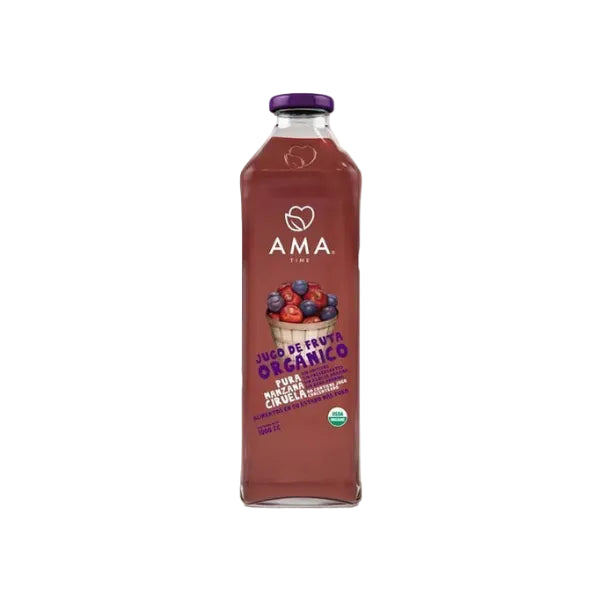 JUGO AMA MANZANA CIRUELA ORGÁNICO 1000 ML 6 UNIDS