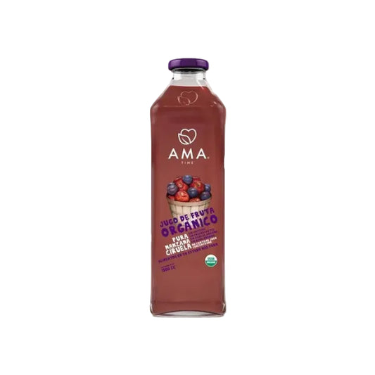 JUGO AMA MANZANA CIRUELA ORGÁNICO 1000 ML 6 UNIDS