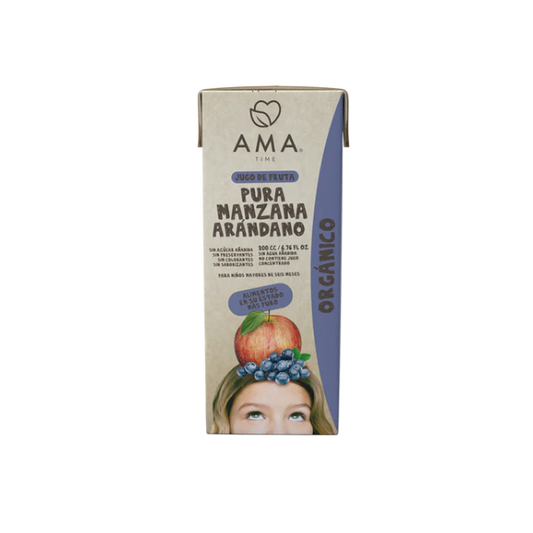 JUGO AMA MANZANA ARÁNDANO ORGÁNICO 200 ML 24 UNIDS