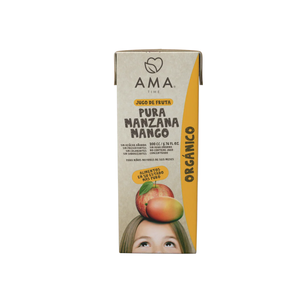 JUGO AMA MANZANA MANGO ORGÁNICO 200 ML 24 UNIDS