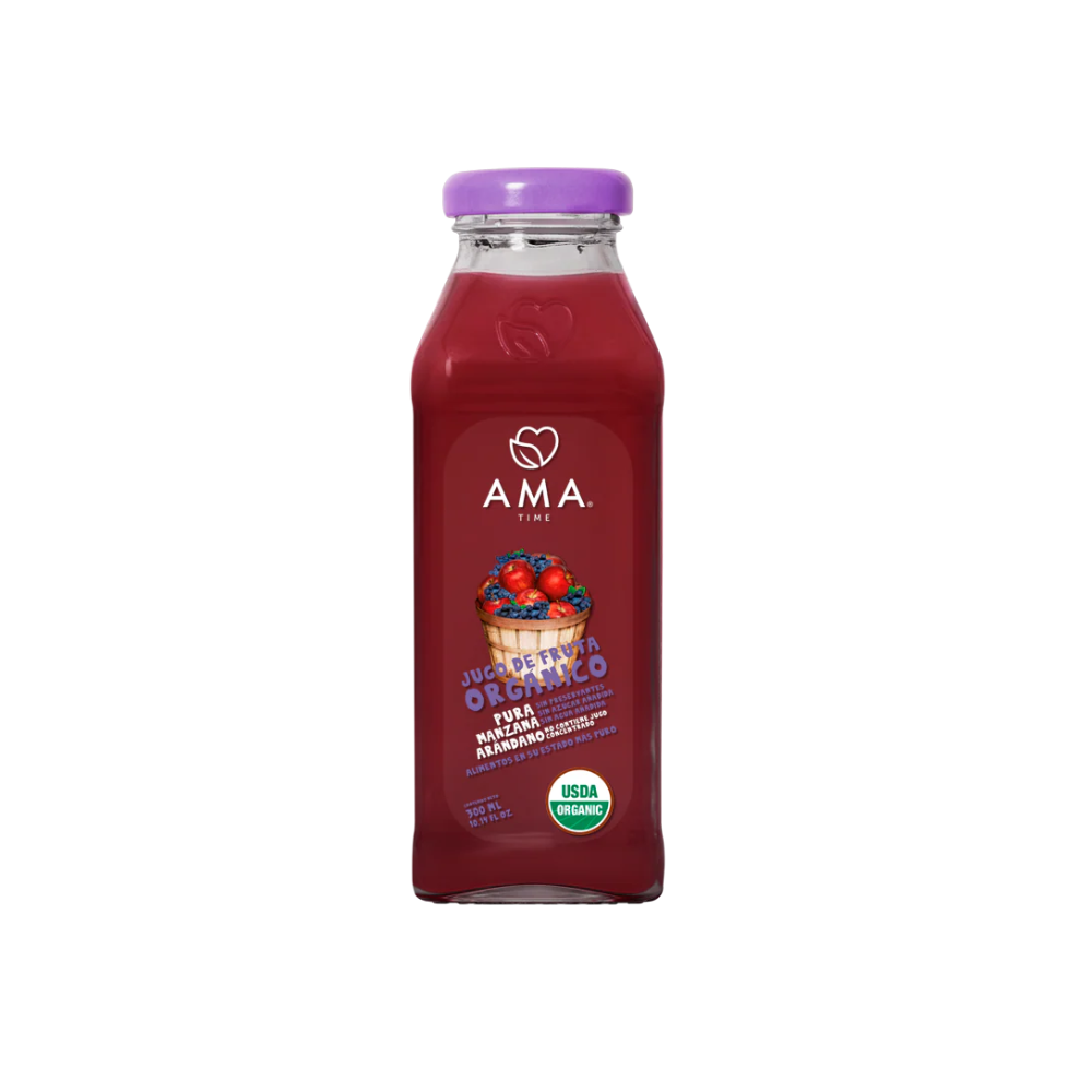 JUGO AMA MANZANA ARÁNDANO ORGÁNICO 300 ML 12 UNIDS