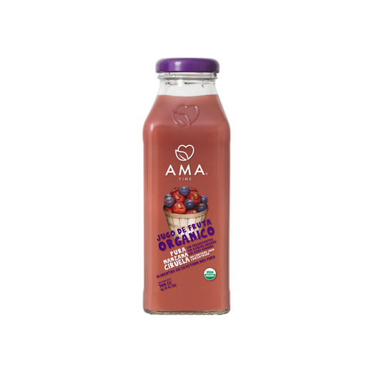 JUGO AMA MANZANA CIRUELA ORGÁNICO 300 ML 12 UNIDS