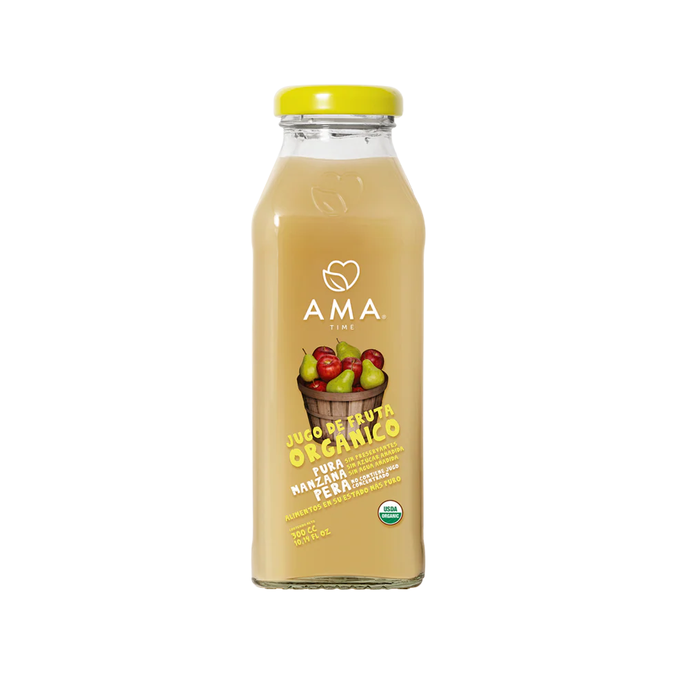 JUGO AMA MANZANA PERA ORGÁNICO 300 ML 12 UNIDS