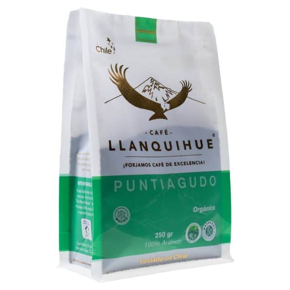 CAFÉ EN GRANO LLANQUIHUE PUNTIAGUDO ORGÁNICO 250 GRS